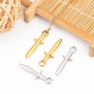 Mặt dây chuyền hình thanh kiếm bằng thép không gỉ Phụ kiện tự làm Vàng 18K Bùa Dagger