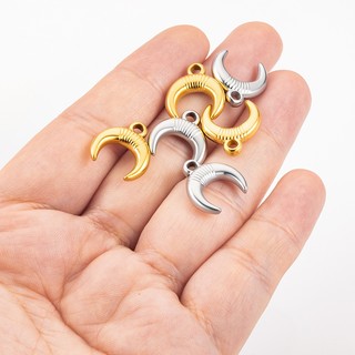 Thép không gỉ Sừng Mặt Dây Chuyền Trang Sức Tự Làm Phụ Kiện Mặt Trăng Mặt Dây Chuyền Retro Choker Quyến Rũ