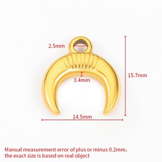 Thép không gỉ Sừng Mặt Dây Chuyền Trang Sức Tự Làm Phụ Kiện Mặt Trăng Mặt Dây Chuyền Retro Choker Quyến Rũ