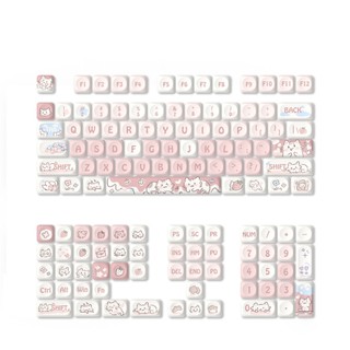 Dâu Mèo Keycaps PBT Dye-sub MOA Profile Keycap Tùy Chỉnh Keycaps Tương Thích Với Cherry Gateron MX Switch