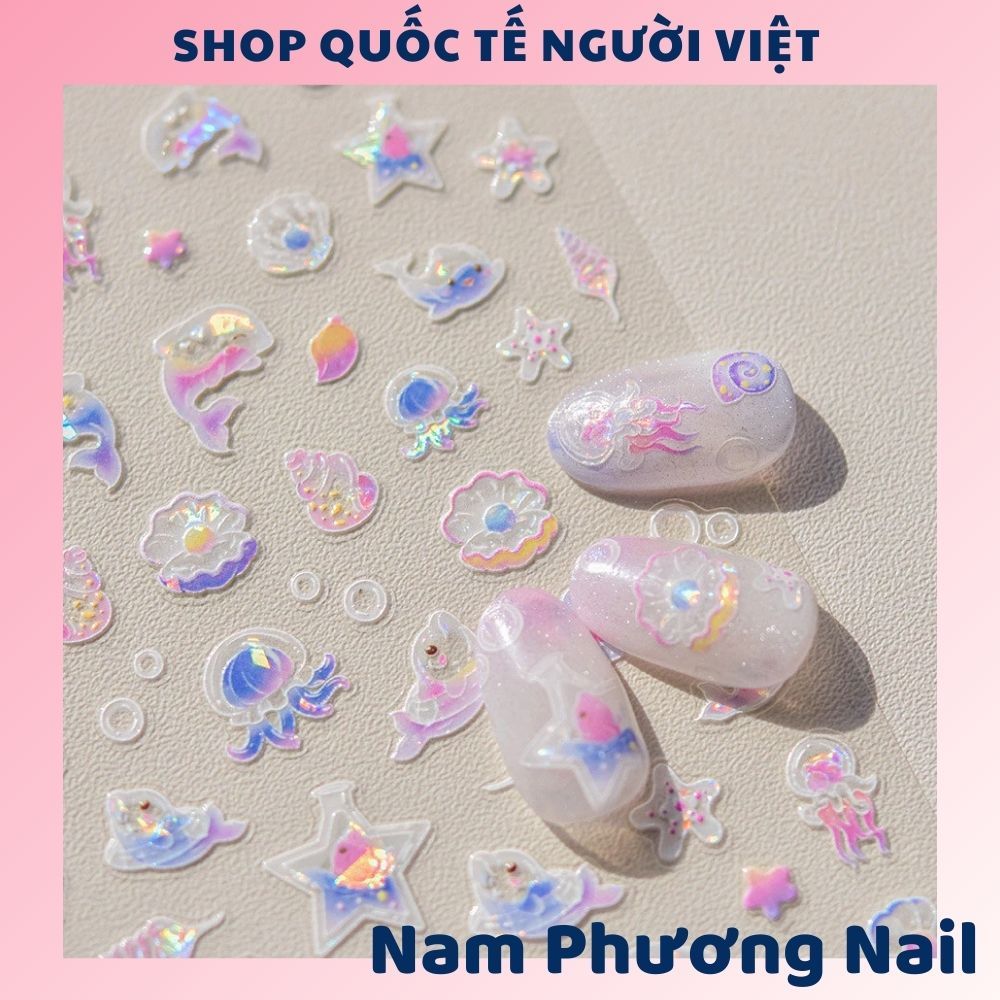 Sticker 3D cho mùa hè sticker 3d sò biển ốc sao biển đi biển | Shopee ...
