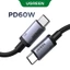 Ugreen USB C sang USB Type C cho Samsung S24 S25 iPhone 15 16 Pro Max PD 60W Cáp cho MacBook iPad Pro