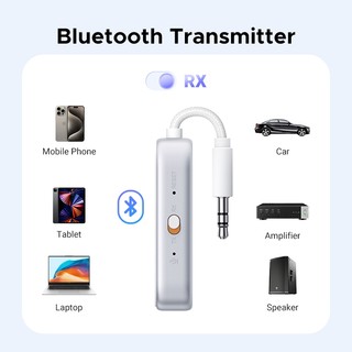 Bộ phát sóng Bluetooth 5.4 2 trong 1 UGREEN Hỗ trợ giải mã SBC / AAC Áp dụng cho TV / Ô tô / Máy bay / Loa 45812