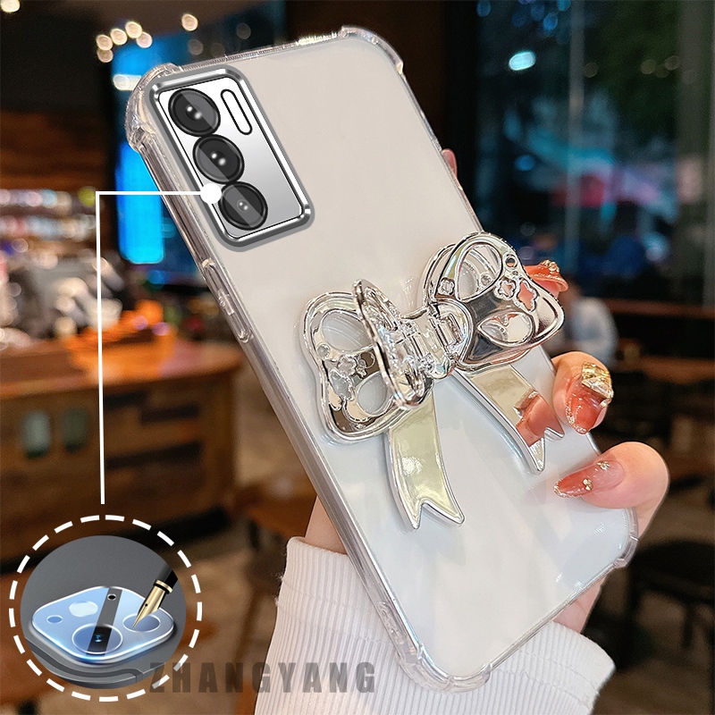 Ốp Lưng Cho OPPO RENO 12 5G RENO 12 Pro 5G Vỏ Điện Thoại flash Mạ Điện Bốn Góc Thẩm Mỹ 3D Bướm Giá Đỡ Thiết Kế Mới Vỏ Mềm Điện Thoại TPU