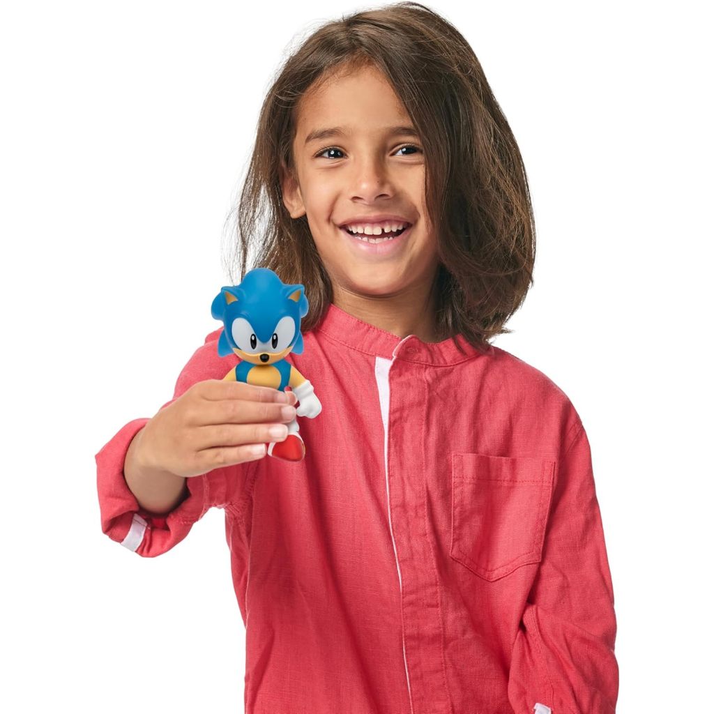 Heroes of Goo Jit Zu Sonic The Hedgehog, Speed Surge Sonic Nhân vật hành động, được hỗ trợ với Glow Surge mang lại cho anh Sức mạnh phát sáng trong bóng tối, Squishy, Co giãn, Co giãn anh ta
