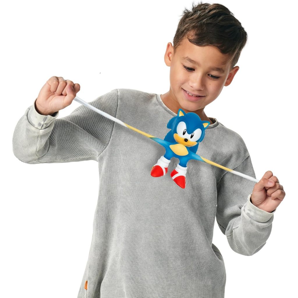 Heroes of Goo Jit Zu Sonic The Hedgehog, Speed Surge Sonic Nhân vật hành động, được hỗ trợ với Glow Surge mang lại cho anh Sức mạnh phát sáng trong bóng tối, Squishy, Co giãn, Co giãn anh ta