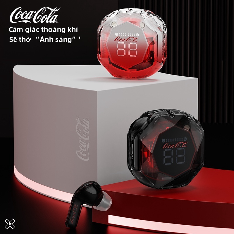 Coca Cola T09 Tai nghe ko dây Bluetooth 5.3 Với màn hình LED Có Mic,Âm ...