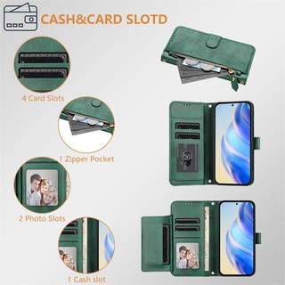 Ốp Lật Cho Samsung Galaxy Note 8 9 10 Pro Plus Lite 20 Siêu Mờ Ví Da Bao Khe Cắm Thẻ Túi Đựng Dây Kéo Vỏ