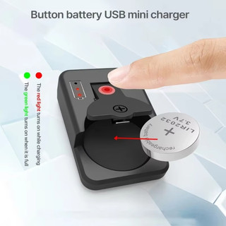 Sạc Pin Nút Mini 4.2V Smart Type-C Sạc Li-ion LIR2032 LIR2450 Sạc Pin Di Động