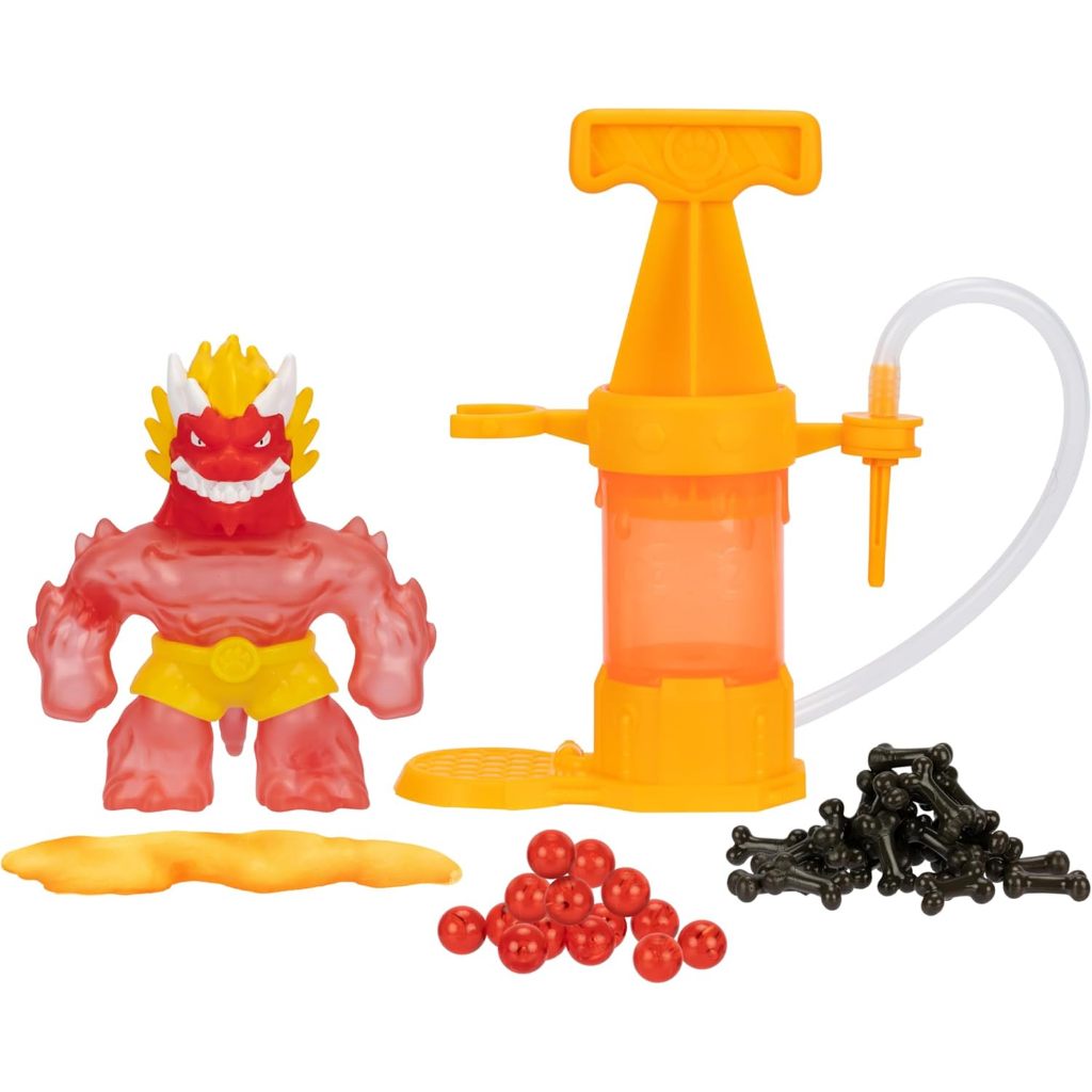 Heroes of Goo Jit Zu Hero Creator Blazagon với 3 chất trám goo độc đáo, Trộn, Đổ đầy & Tạo nhân vật hành động co giãn của riêng bạn