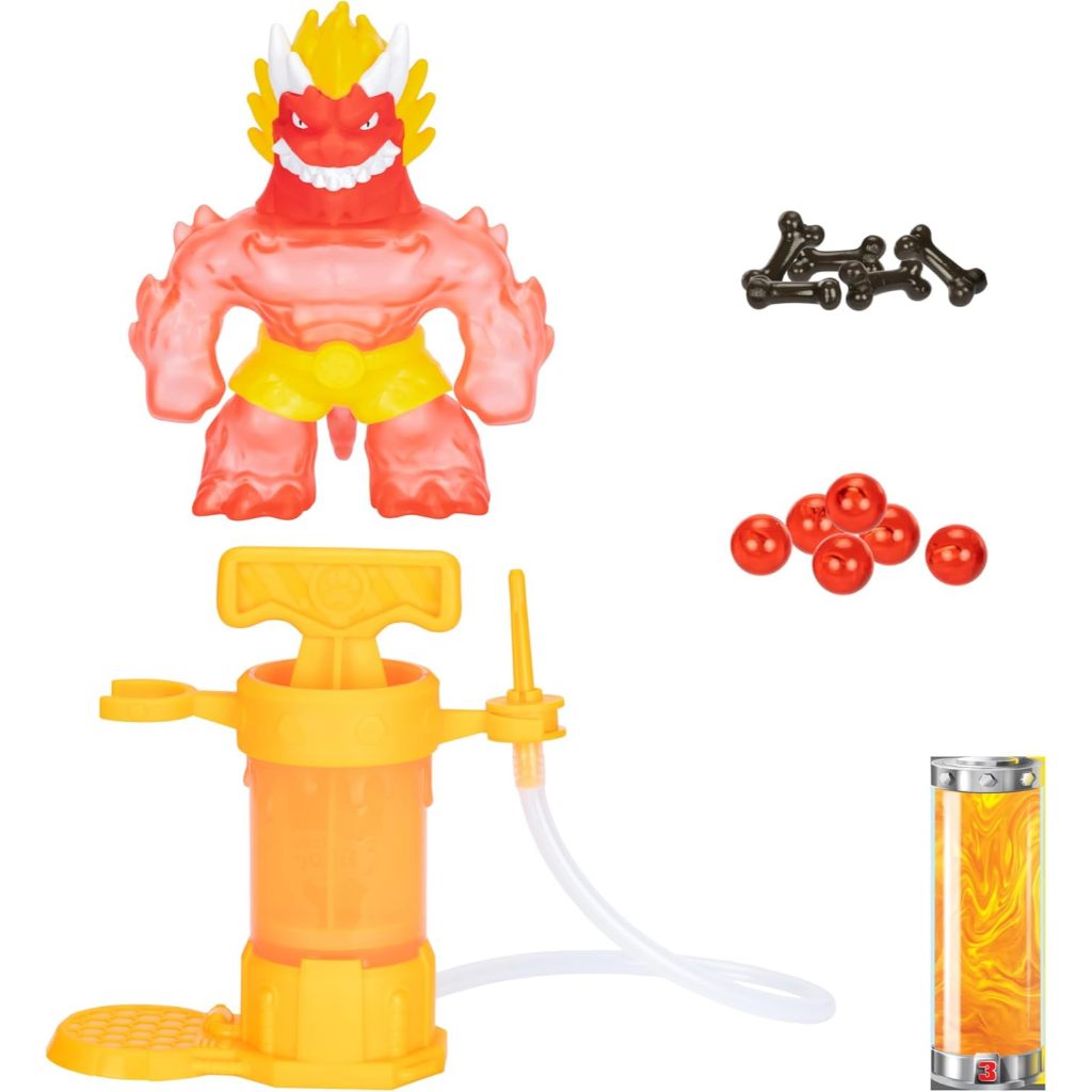 Heroes of Goo Jit Zu Hero Creator Blazagon với 3 chất trám goo độc đáo, Trộn, Đổ đầy & Tạo nhân vật hành động co giãn của riêng bạn
