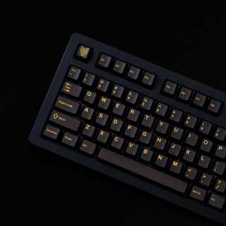Keycaps vàng đen trong suốt ABS Double-shot Cherry Profile Keycap Custom Keycaps Tương thích với công tắc Cherry Gateron MX