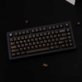 Keycaps vàng đen trong suốt ABS Double-shot Cherry Profile Keycap Custom Keycaps Tương thích với công tắc Cherry Gateron MX