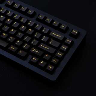 Keycaps vàng đen trong suốt ABS Double-shot Cherry Profile Keycap Custom Keycaps Tương thích với công tắc Cherry Gateron MX