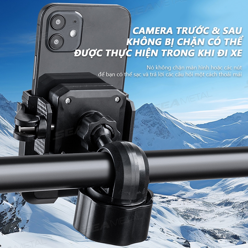 giá đỡ điện thoại xe máy SEAMETAL Ổn Định Điện Thoại Di Động Điều Hướng Chân Đế Gương Chiếu Hậu
