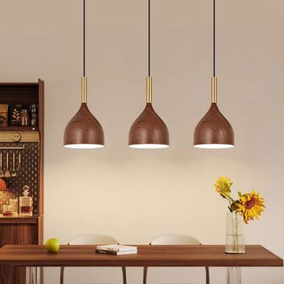 AIMI Đèn Thả Trần Sắt Gỗ Hạt Nhà Hàng Đèn Trang Trí Nhà Cửa Phòng Khách Trần Đèn Chùm Thích Hợp Cho Quán Bar Phòng Ngủ Cafe