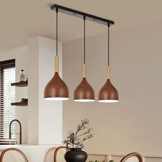 AIMI Đèn Thả Trần Sắt Gỗ Hạt Nhà Hàng Đèn Trang Trí Nhà Cửa Phòng Khách Trần Đèn Chùm Thích Hợp Cho Quán Bar Phòng Ngủ Cafe