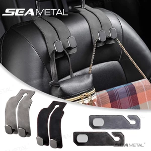 SEAMETAL móc treo đồ ô tô da lộn, gắn tựa đầu ghế, đa năng cho xe