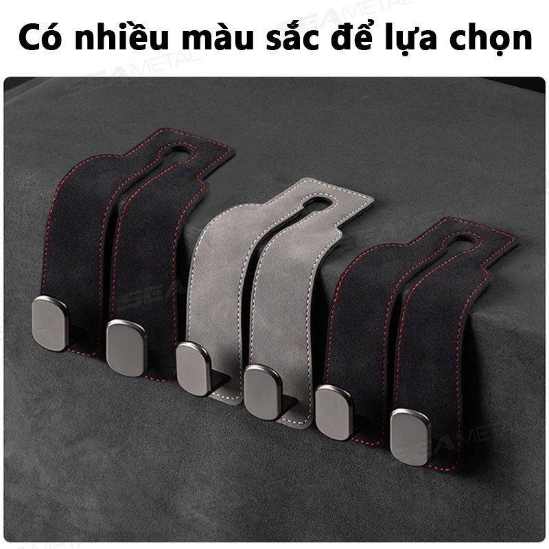 SEAMETAL móc treo đồ ô tô da lộn, gắn tựa đầu ghế, đa năng cho xe