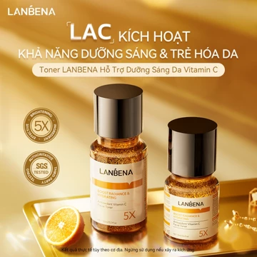 TINH CHẤT TONER VITAMIN C Serum Toner LANBENATINH CHẤT TONER VITAMIN C+Serum niacinamide vitamin C (150ml/75ml) - làm trắng sáng giảm vết thâm săn chắc da Skincareniacinamide C LANBENA làm trắng sáng 