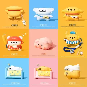 Bộ sưu tập chó con Vỏ tai nghe cho vỏ AirPods4 Vỏ bảo vệ tai nghe hoạt hình Phong cách mới cho AirPodsPro2 Vỏ bảo vệ tai nghe Tương thích với vỏ AirPodsPro Vỏ AirPods2gen