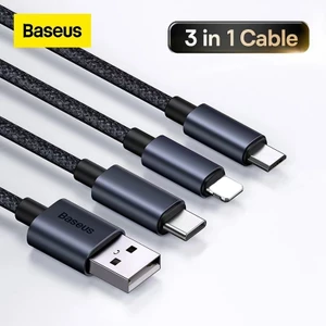 Cáp sạc Baseus 3 trong 1 USB sang M + C + L Tương thích cho Huawei Samsung
