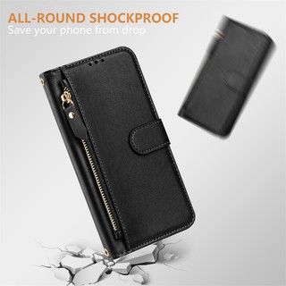 Ốp Lật Cho Tecno Spark 20C 30C 20 30 Pro Plus Go 1 2024 2025 4G 5G Ví Da Mờ Bao Khe Cắm Thẻ Túi Đựng Dây Kéo Vỏ