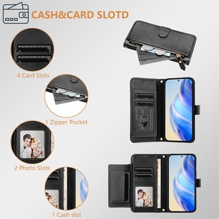 Ốp Lật Cho Tecno Spark 20C 30C 20 30 Pro Plus Go 1 2024 2025 4G 5G Ví Da Mờ Bao Khe Cắm Thẻ Túi Đựng Dây Kéo Vỏ