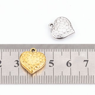 Thép không gỉ Hạt Đá Tình Yêu Mặt Dây Chuyền Trang Sức Tự Làm Phụ Kiện Vàng 18K Charm Hình Trái Tim