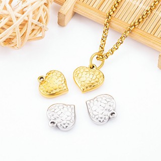 Thép không gỉ Hạt Đá Tình Yêu Mặt Dây Chuyền Trang Sức Tự Làm Phụ Kiện Vàng 18K Charm Hình Trái Tim