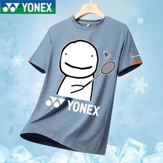 Áo bóng bàn mới hợp thời trang YONEX, phong cách unisex, thấm mồ hôi và hấp thụ độ ẩm áo sơ mi cầu lông ngắn tay thể thao