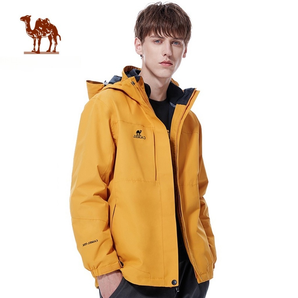 Ảnh Áo khoác nam ba trong một CAMEL CROWN có thể tháo rời, chống thấm nước và chống gió, bộ đồ ngoài trời. 1
