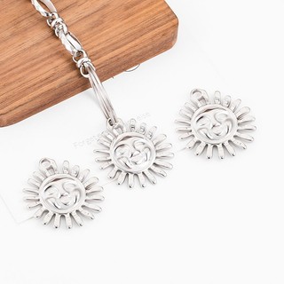 Thép không gỉ Mặt Trời Thần Mặt Dây Chuyền Trang Sức Tự Làm Vòng Cổ Vòng Tay Phụ Kiện Retro Vàng 18K Bùa Cười