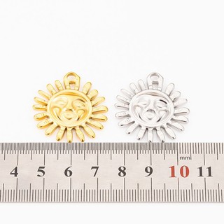 Thép không gỉ Mặt Trời Thần Mặt Dây Chuyền Trang Sức Tự Làm Vòng Cổ Vòng Tay Phụ Kiện Retro Vàng 18K Bùa Cười