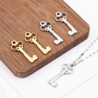 Thép không gỉ Retro Chìa Khóa Mặt Dây Chuyền Tự Làm Vòng Tay Vòng Cổ Phụ Kiện Trang Sức Vàng 18K Openwork Khóa Quyến Rũ