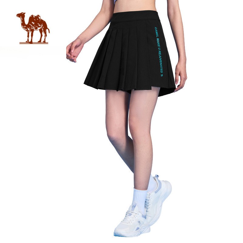 Ảnh Váy ngắn thể thao CAMEL CROWN dành cho nữ cạp cao xếp ly nhanh khô thoáng khí Chạy bộ chống lộ 1