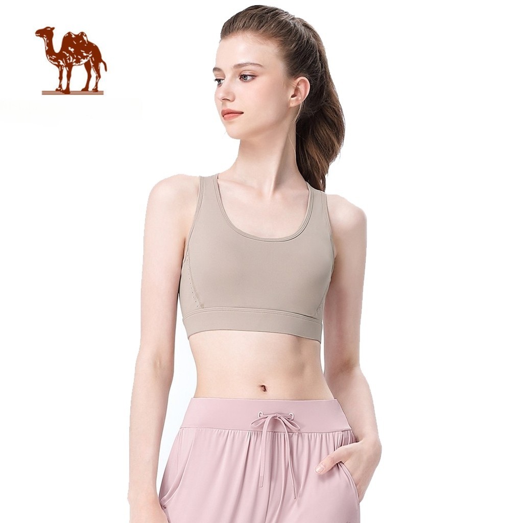 Ảnh CAMEL CROWN Thể Dục Chạy Bộ Áo Ngực Yoga Mặc Quần Lót Thể Thao Nữ Tập Hợp Áo Chống Sốc Mặc Ngoài 1