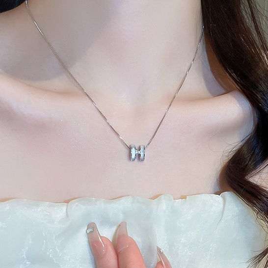 Vòng cổ chữ Zircon Mạ vàng thật thời trang nhẹ sang trọng xương đòn dây chuyền thiết kế cá tính phụ kiện khí chất bán buôn nữ