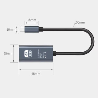 4k 80Hz Loại C sang HDMI Bộ chuyển đổi USB 3.1 HUB HDTV Cáp chuyển đổi TV cho PC Laptop