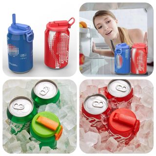 Nắp Soda Du Lịch Nắp Soda Nắp Có Thể Tái Sử Dụng Nắp Soda Silicon Có Ống Hút Vỏ Không Bpa Cho Lon Đồ Uống Tiêu Chuẩn Cho Dã Ngoại