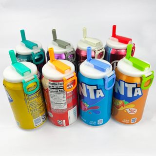 Nắp Soda Du Lịch Nắp Soda Nắp Có Thể Tái Sử Dụng Nắp Soda Silicon Có Ống Hút Vỏ Không Bpa Cho Lon Đồ Uống Tiêu Chuẩn Cho Dã Ngoại