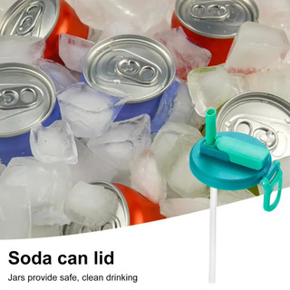 Nắp Soda Du Lịch Nắp Soda Nắp Có Thể Tái Sử Dụng Nắp Soda Silicon Có Ống Hút Vỏ Không Bpa Cho Lon Đồ Uống Tiêu Chuẩn Cho Dã Ngoại