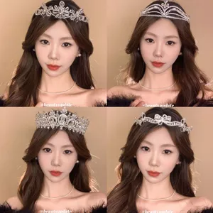 Công Chúa Gió Bộ Kim Cương Hoa Vương Miện Băng Đô Cao Cấp Cấp Đầu Cảm Giác Cao Cấp Thời Trang Nữ Ánh Sáng Sang Trọng Tính Khí Mũ