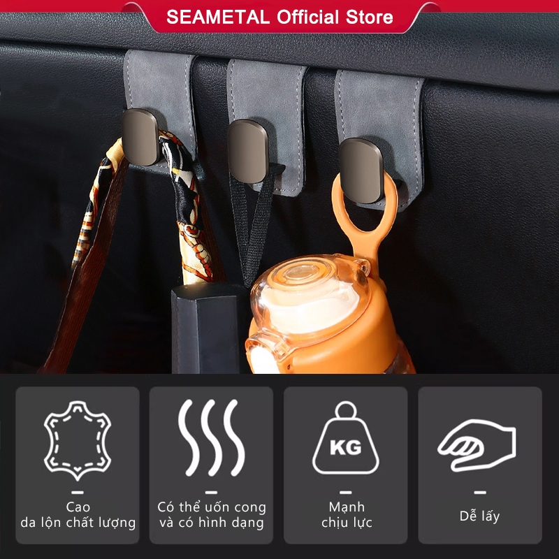 Móc treo đồ ô tô SEAMETAL Móc lưu trữ ẩn Ghế hành khách Móc treo tiện lợi treo xe sắp xếp lưu trữ