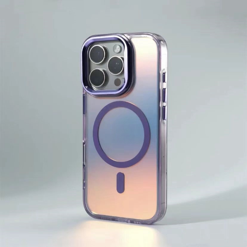 Giá đỡ / Ốp lưng cứng acrylic Aurora tương thích cho iPhone 11 12 pro max 13 pro max 14 pro max 15 pro max 16 pro max 14plus 15plus 16plus