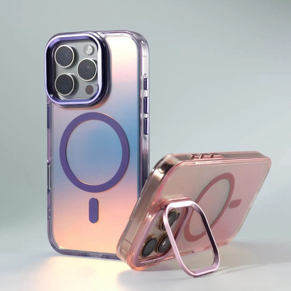 Giá đỡ / Ốp lưng cứng acrylic Aurora tương thích cho iPhone 11 12 pro max 13 pro max 14 pro max 15 pro max 16 pro max 14plus 15plus 16plus