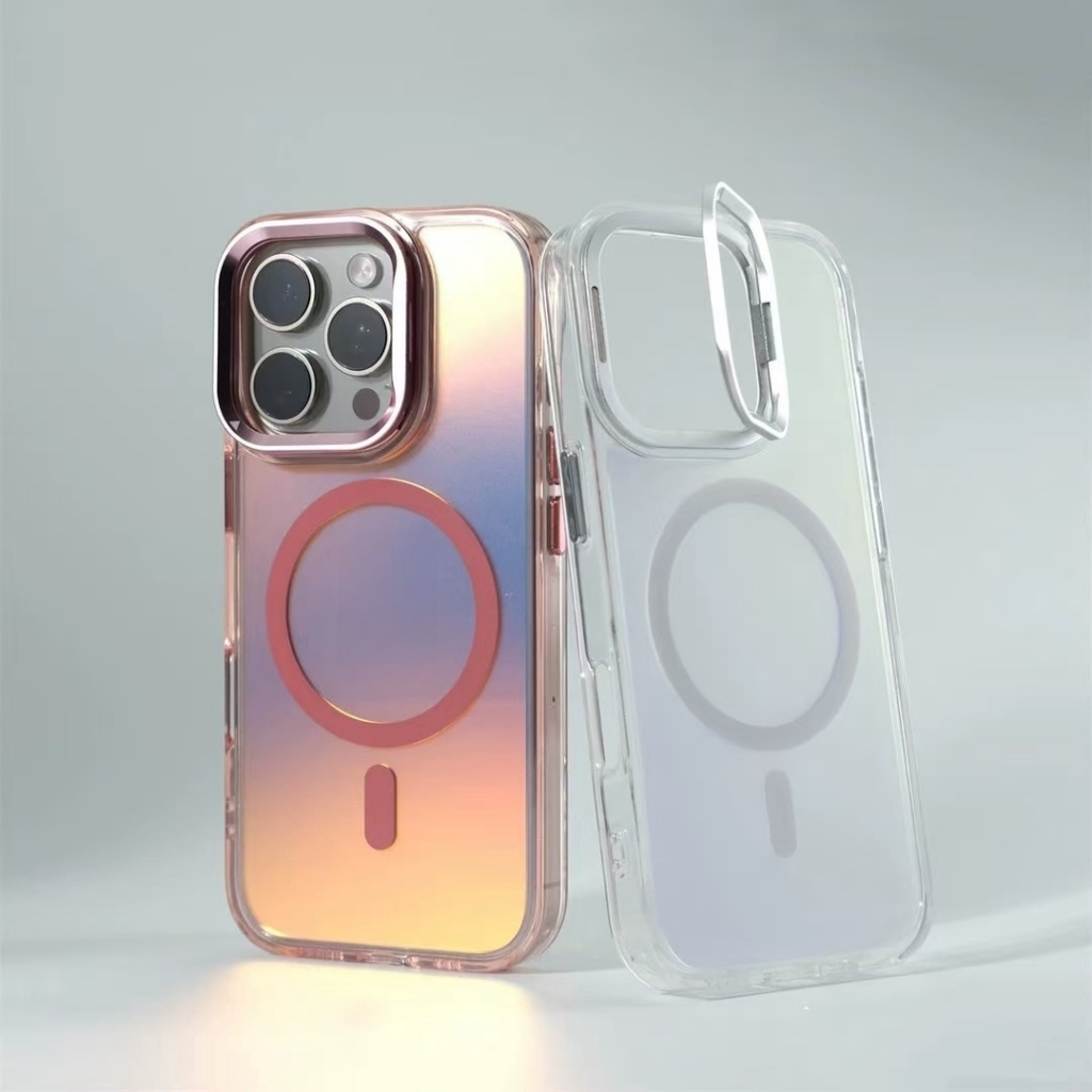 Giá đỡ / Ốp lưng cứng acrylic Aurora tương thích cho iPhone 11 12 pro max 13 pro max 14 pro max 15 pro max 16 pro max 14plus 15plus 16plus