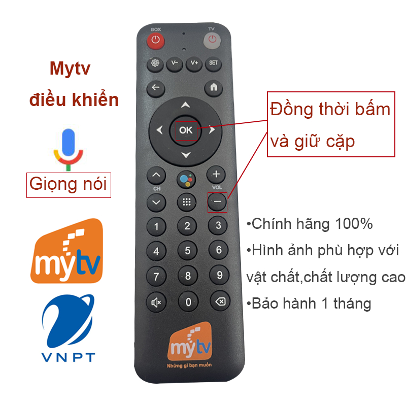 Điều khiển Remote MYTV VNPT BOX Android TiVi (bạn có thể học TV - điều ...