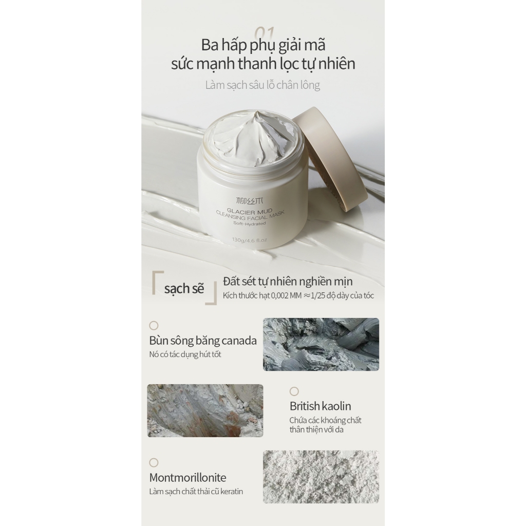 ositree Mặt Nạ Bùn Ositree Làm Sạch Sâu Dưỡng Ẩm 130g