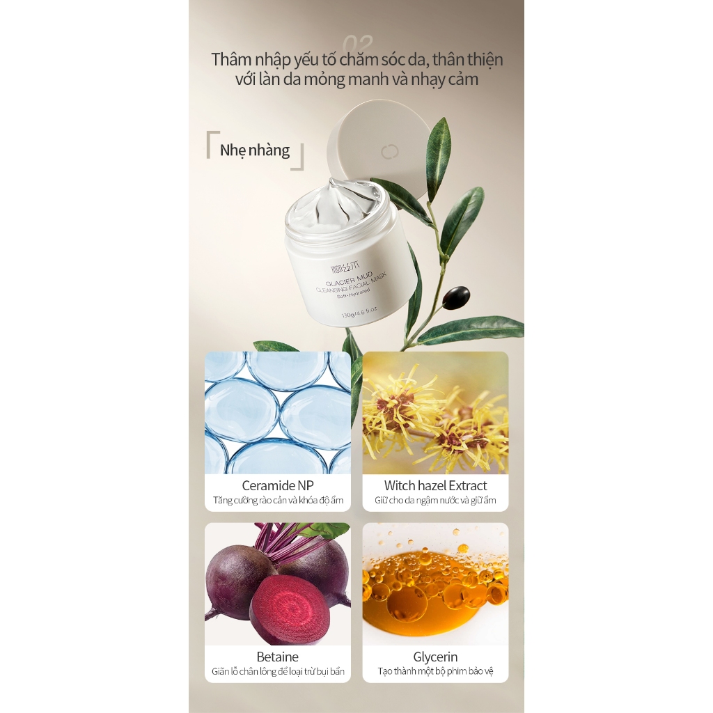 ositree Mặt Nạ Bùn Ositree Làm Sạch Sâu Dưỡng Ẩm 130g